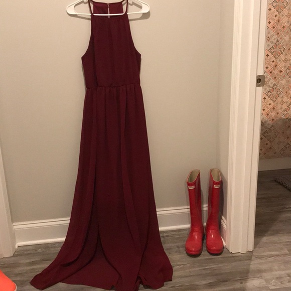 FLASH SALE!! Formal Burgundy Dress - Picture 1 of 4